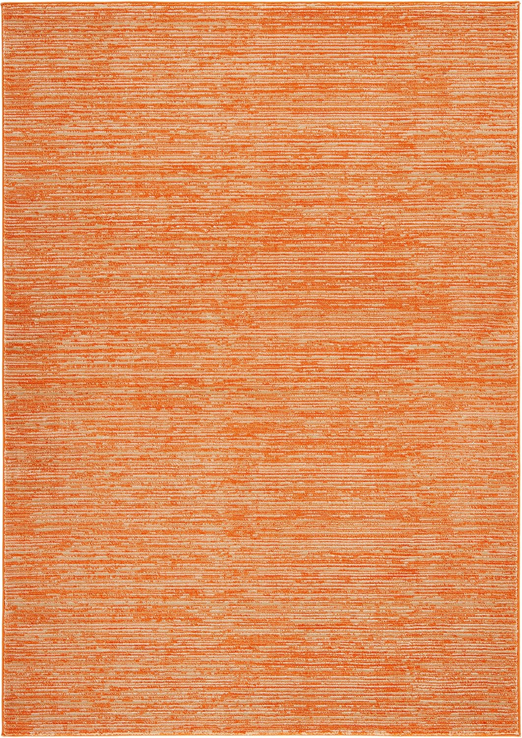 Vision Collection Accent Rug - 4' X 6', Orange, Modern Ombre Tonal Chic Design, Non-Shedding & Easy Care, Ideal for High Traffic Areas in Entryway, Living Room, Bedroom (VSN606P)