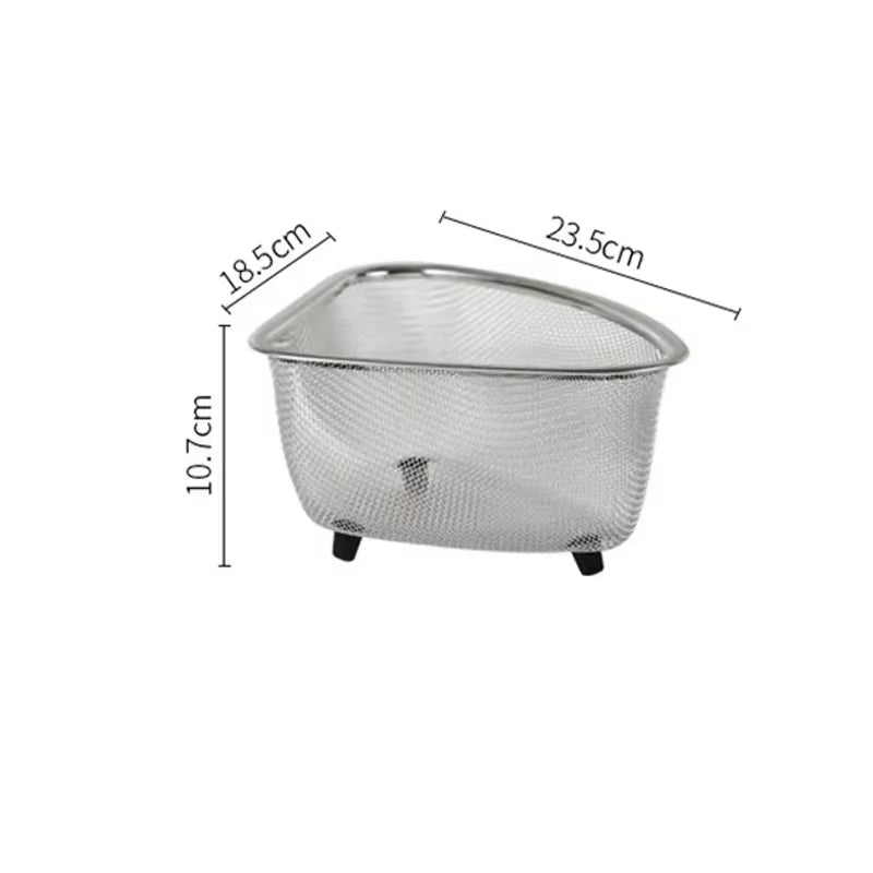 Stainless Steel Kitchen Sink Filter Swan Drain Basket Garbage Filter Shelf Anti-Slip Strainer Multifunctional Drainage Basket