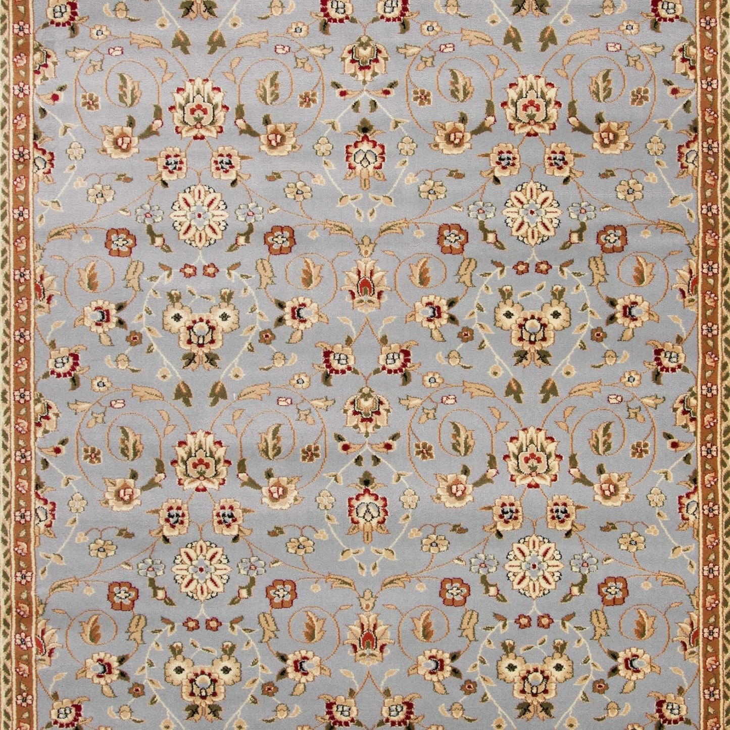 Lyndhurst Collection Runner Rug - 2'3" X 12', Light Blue & Ivory, Traditional Oriental Design, Non-Shedding & Easy Care, Ideal for High Traffic Areas in Living Room, Bedroom (LNH312B)
