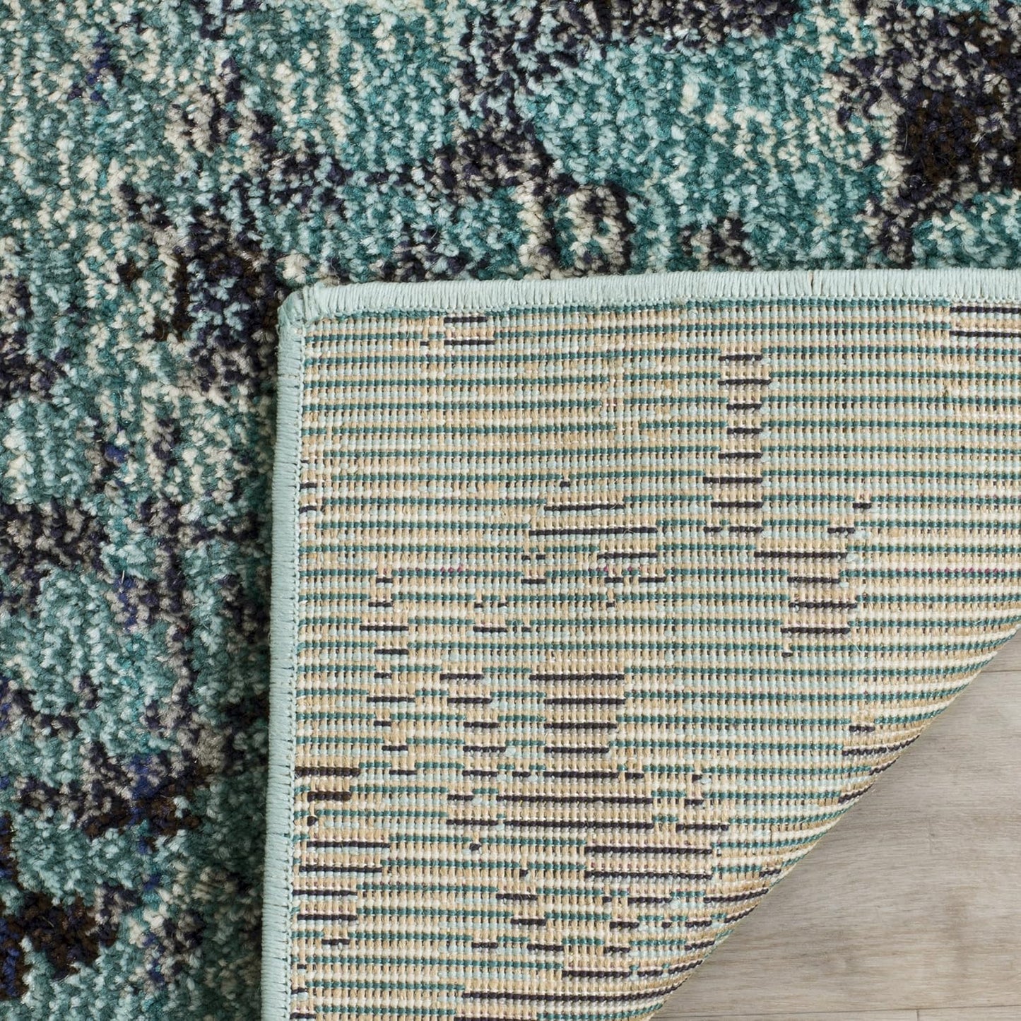 Monaco Collection Accent Rug - 3' X 5', Light Blue & Multi, Abstract Watercolor Design, Non-Shedding & Easy Care, Ideal for High Traffic Areas in Entryway, Living Room, Bedroom (MNC225J)