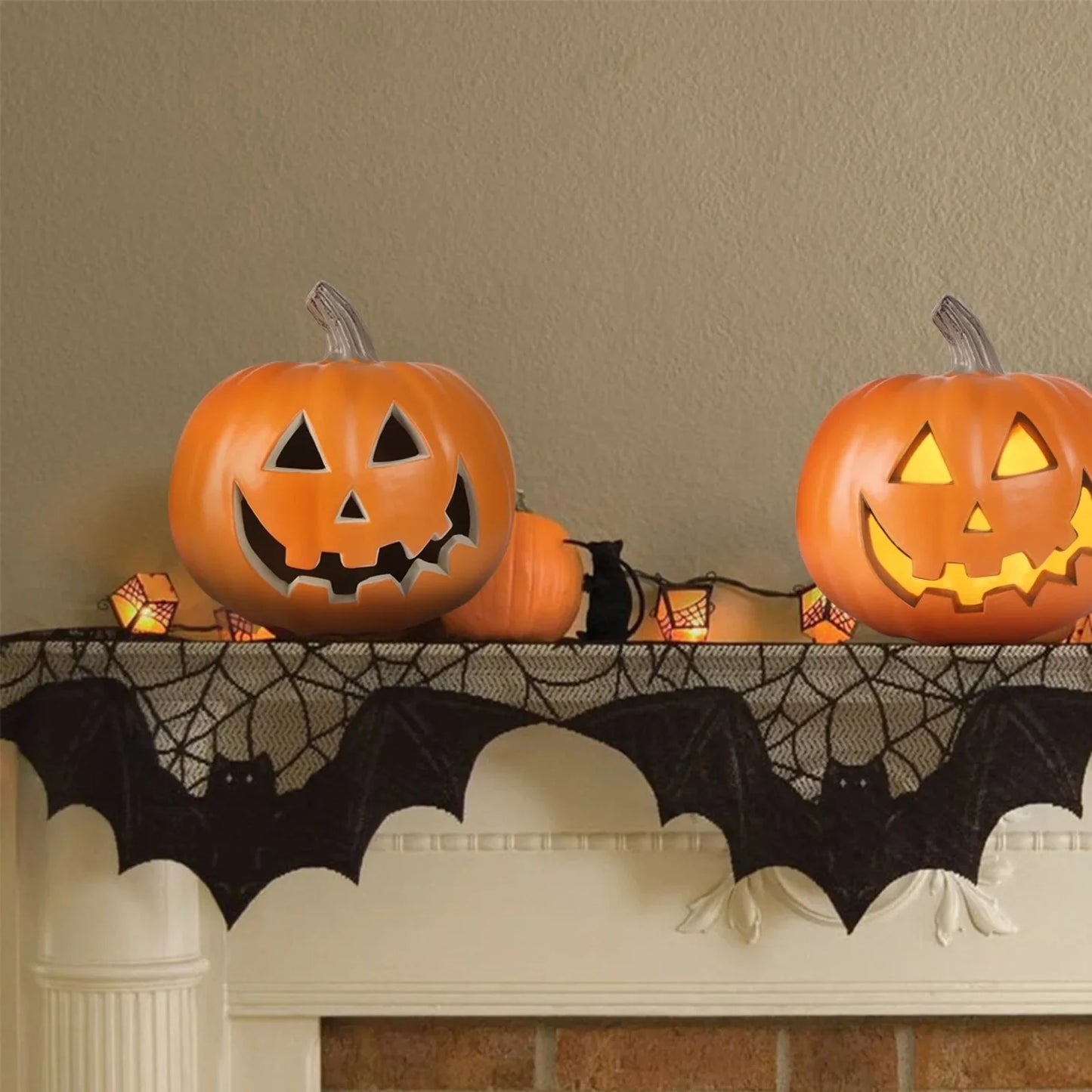 Jack O Lantern Pumpkins Halloween Light up Pumpkin Outdoor Indoor Battery Operated Lighted Pumpkin with Spooky Face Halloween Pumpkin Decorations Party Favor Gifts