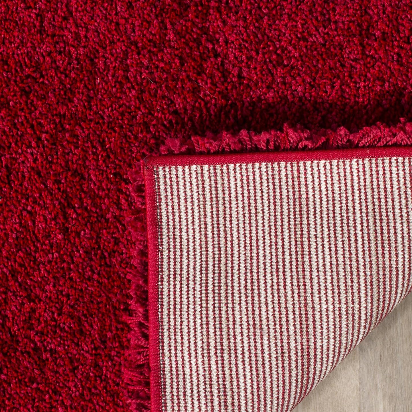 Milan Shag Collection Accent Rug - 4' X 6', Red, Solid Design, Non-Shedding & Easy Care, 2-Inch Thick Ideal for High Traffic Areas in Entryway, Living Room, Bedroom (SG180-4040)