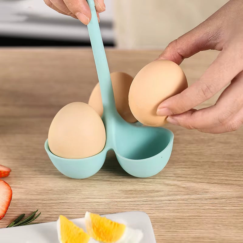 Egg Steaming Rack with Five Holes Silicone Egg Cooker for Supplementary Food Egg Steaming Tray Kitchen Creative Egg Cooking Tray