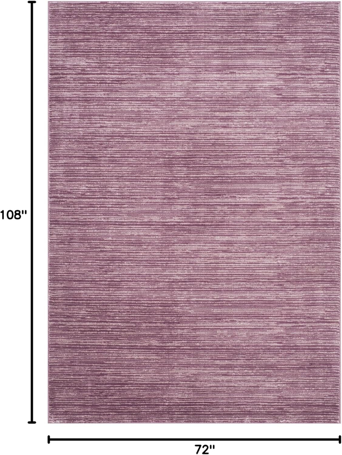Vision Collection Area Rug - 6' X 9', Grape, Modern Ombre Tonal Chic Design, Non-Shedding & Easy Care, Ideal for High Traffic Areas in Living Room, Bedroom (VSN606A)