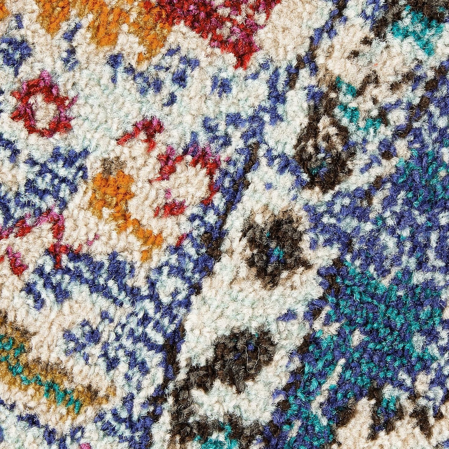 Monaco Collection Area Rug - 5' Round, Navy & Light Blue, Boho Chic Medallion Distressed Design, Non-Shedding & Easy Care, Ideal for High Traffic Areas in Living Room, Bedroom (MNC243N)
