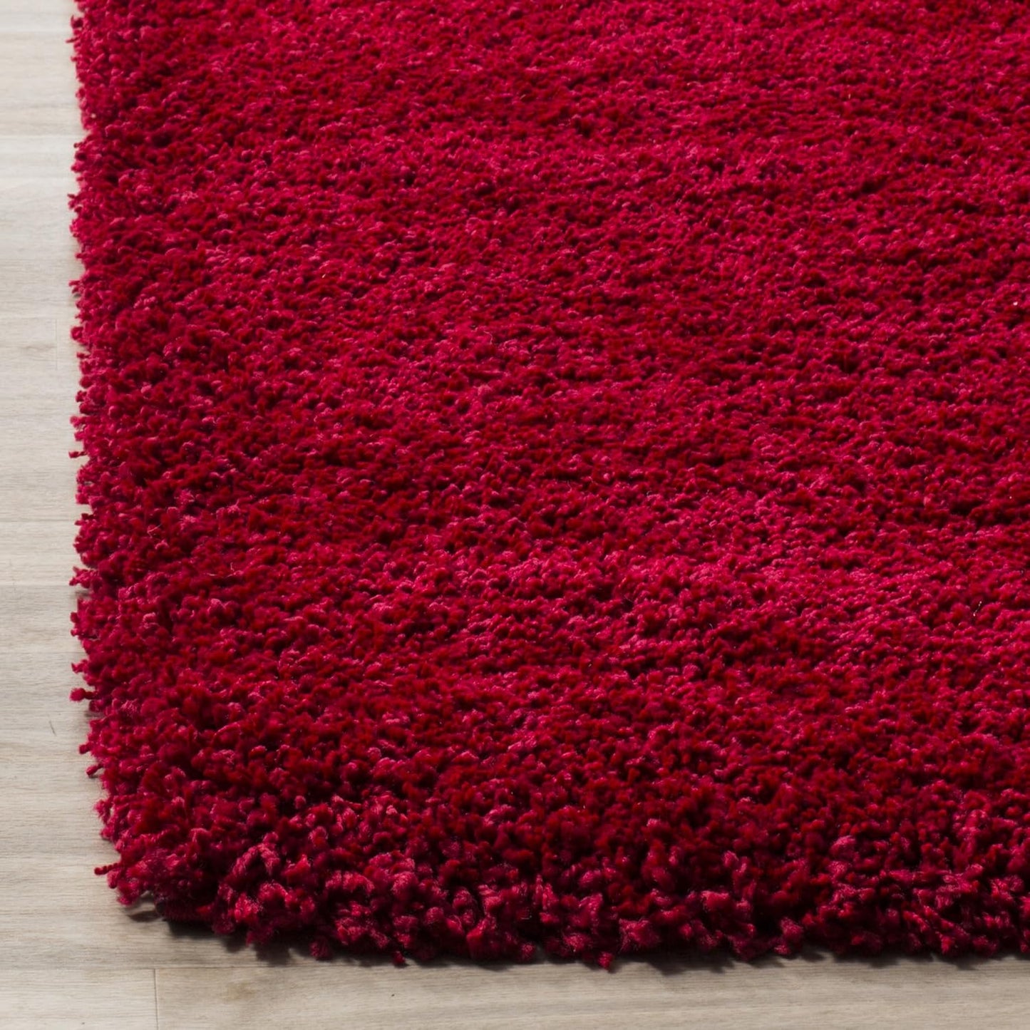 Milan Shag Collection Accent Rug - 4' X 6', Red, Solid Design, Non-Shedding & Easy Care, 2-Inch Thick Ideal for High Traffic Areas in Entryway, Living Room, Bedroom (SG180-4040)