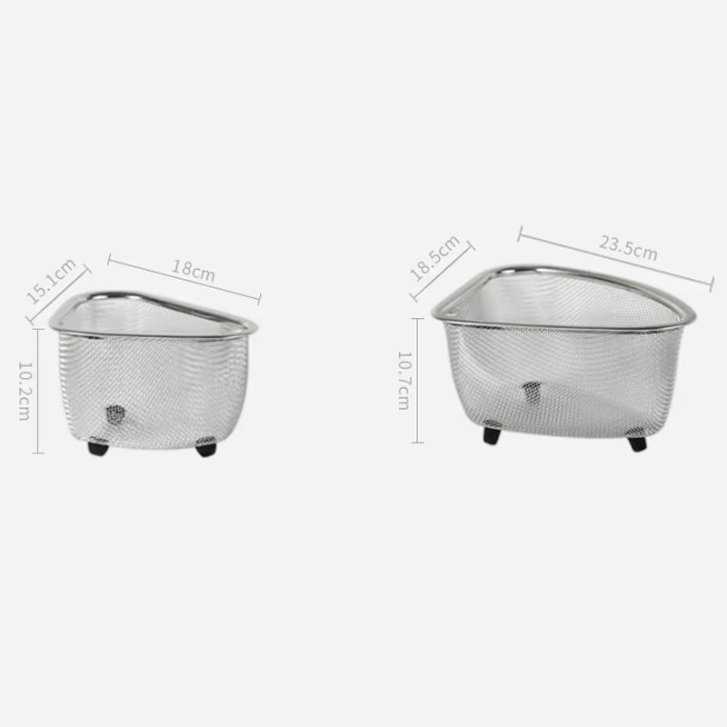 Stainless Steel Kitchen Sink Filter Swan Drain Basket Garbage Filter Shelf Anti-Slip Strainer Multifunctional Drainage Basket