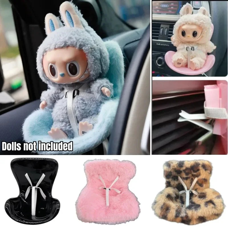 For Labubu Doll 15-17Cm Seat Air Outlet Aromatherapy Decoration Ornaments Holiday Gifts for Women Car Interior Accessories