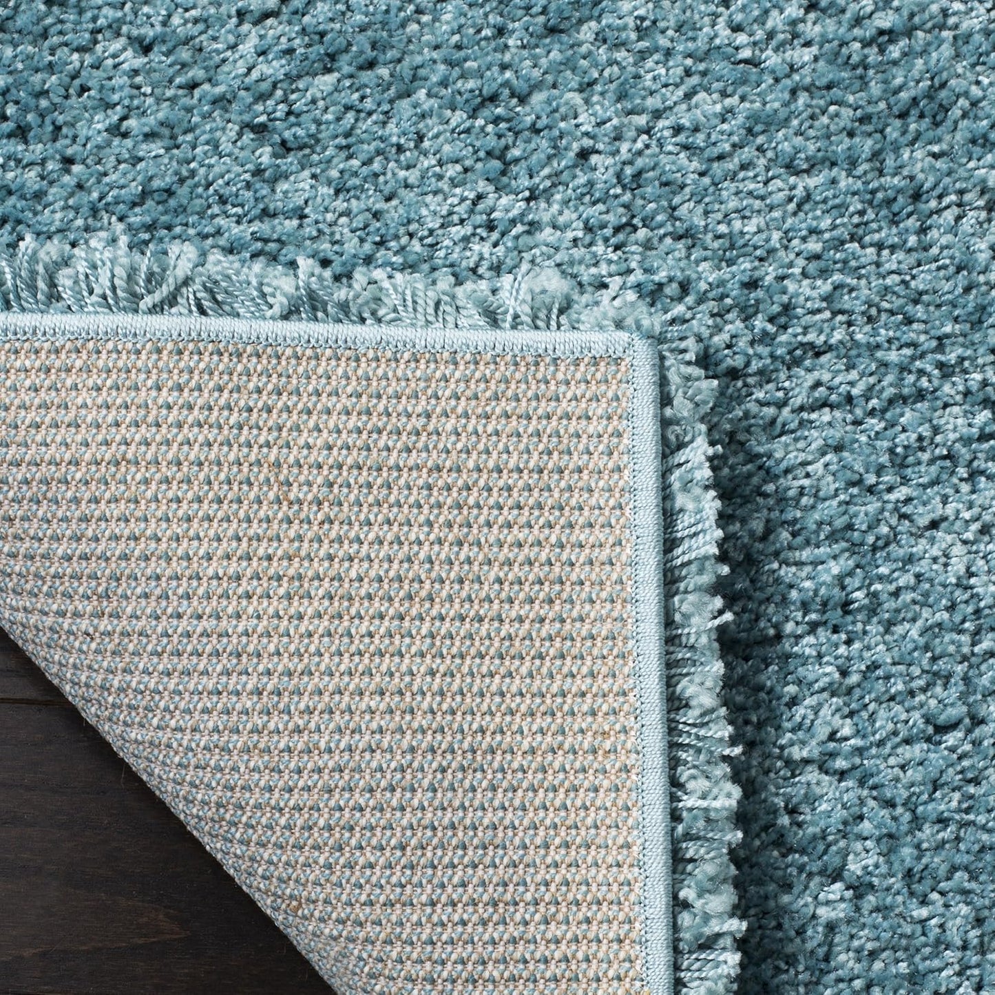 Milan Shag Collection Accent Rug - 3' X 5', Aqua Blue, Solid Design, Non-Shedding & Easy Care, 2-Inch Thick Ideal for High Traffic Areas in Entryway, Living Room, Bedroom (SG180-6060)