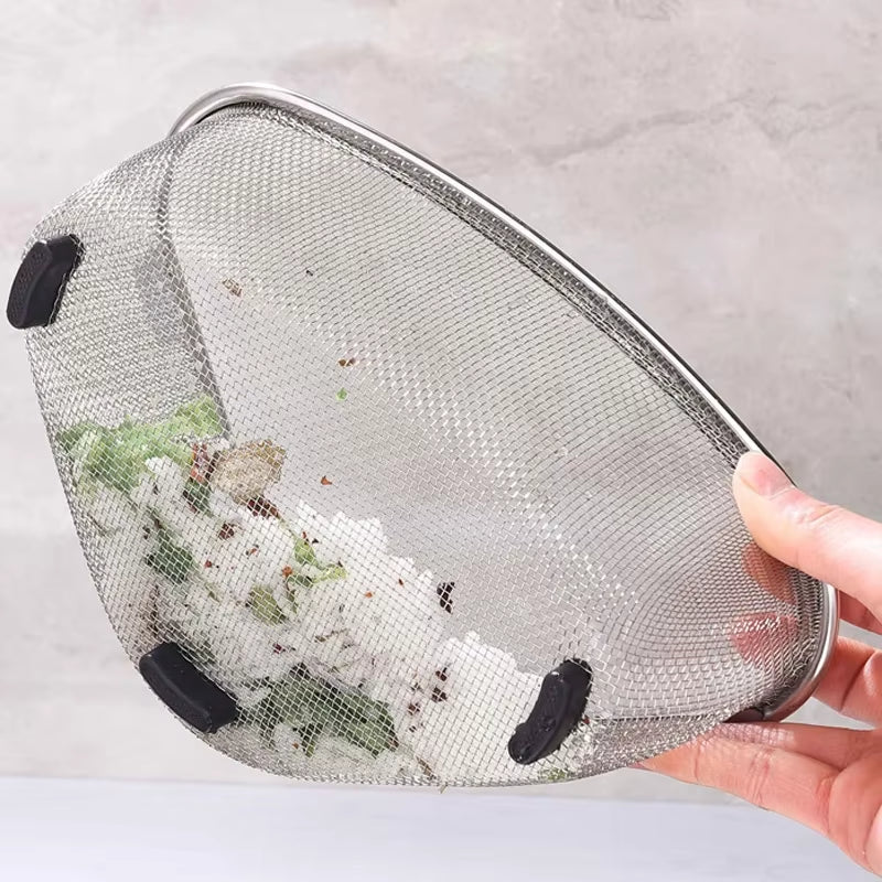 Stainless Steel Kitchen Sink Filter Swan Drain Basket Garbage Filter Shelf Anti-Slip Strainer Multifunctional Drainage Basket