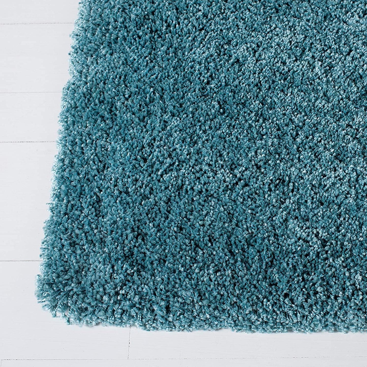 Milan Shag Collection Accent Rug - 3' X 5', Aqua Blue, Solid Design, Non-Shedding & Easy Care, 2-Inch Thick Ideal for High Traffic Areas in Entryway, Living Room, Bedroom (SG180-6060)