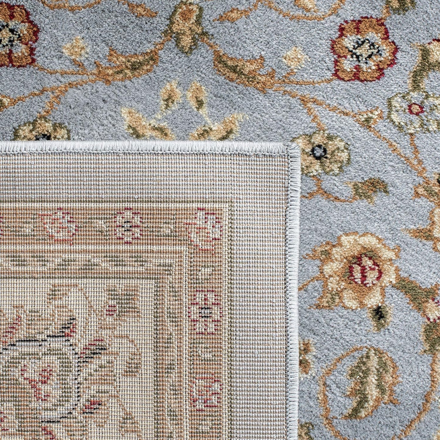 Lyndhurst Collection Runner Rug - 2'3" X 12', Light Blue & Ivory, Traditional Oriental Design, Non-Shedding & Easy Care, Ideal for High Traffic Areas in Living Room, Bedroom (LNH312B)