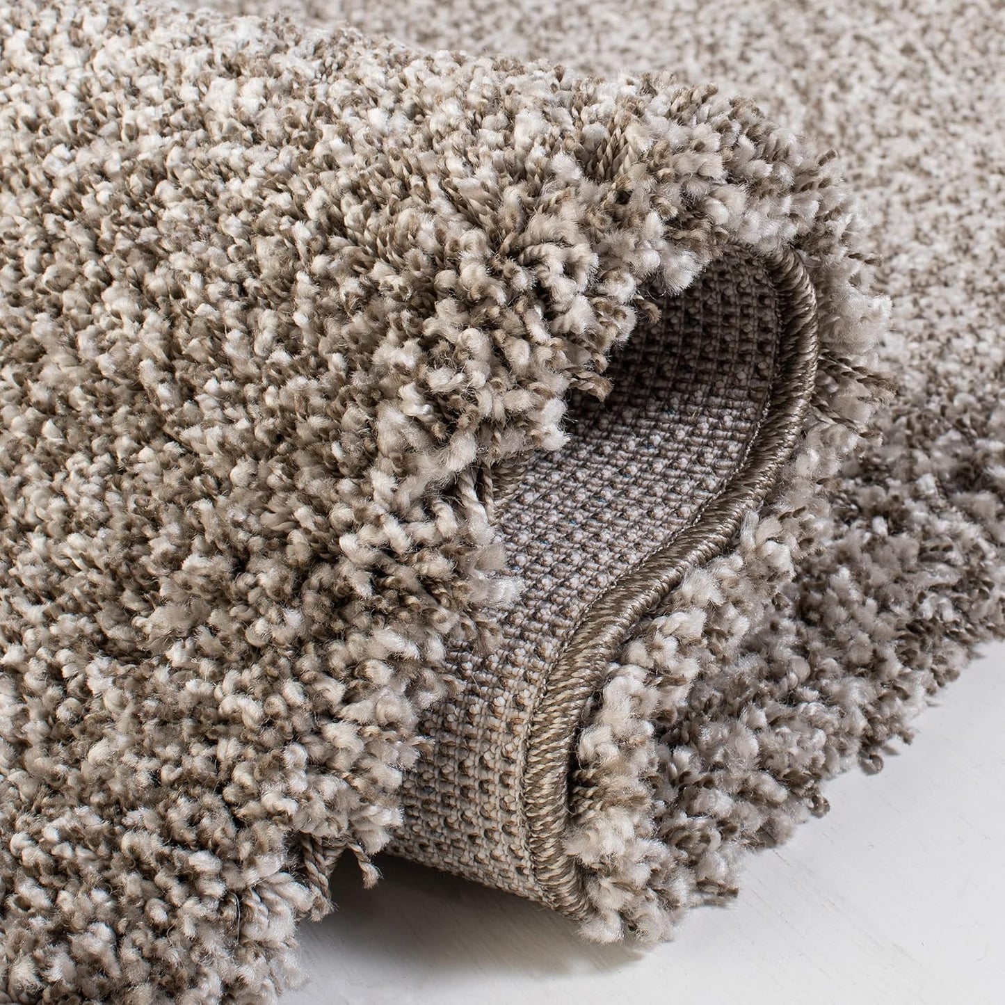 Milan Shag Collection Accent Rug - 4' X 6', Grey, Solid Design, Non-Shedding & Easy Care, 2-Inch Thick Ideal for High Traffic Areas in Entryway, Living Room, Bedroom (SG180-8080)