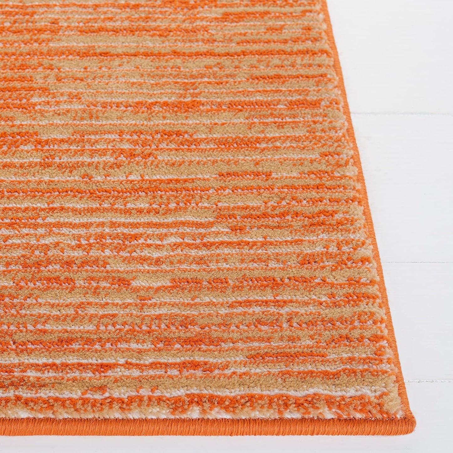 Vision Collection Accent Rug - 4' X 6', Orange, Modern Ombre Tonal Chic Design, Non-Shedding & Easy Care, Ideal for High Traffic Areas in Entryway, Living Room, Bedroom (VSN606P)