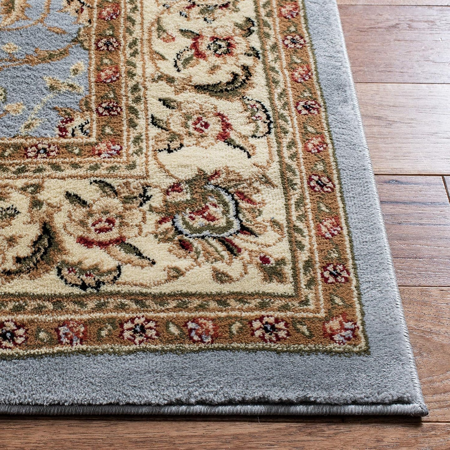 Lyndhurst Collection Runner Rug - 2'3" X 12', Light Blue & Ivory, Traditional Oriental Design, Non-Shedding & Easy Care, Ideal for High Traffic Areas in Living Room, Bedroom (LNH312B)