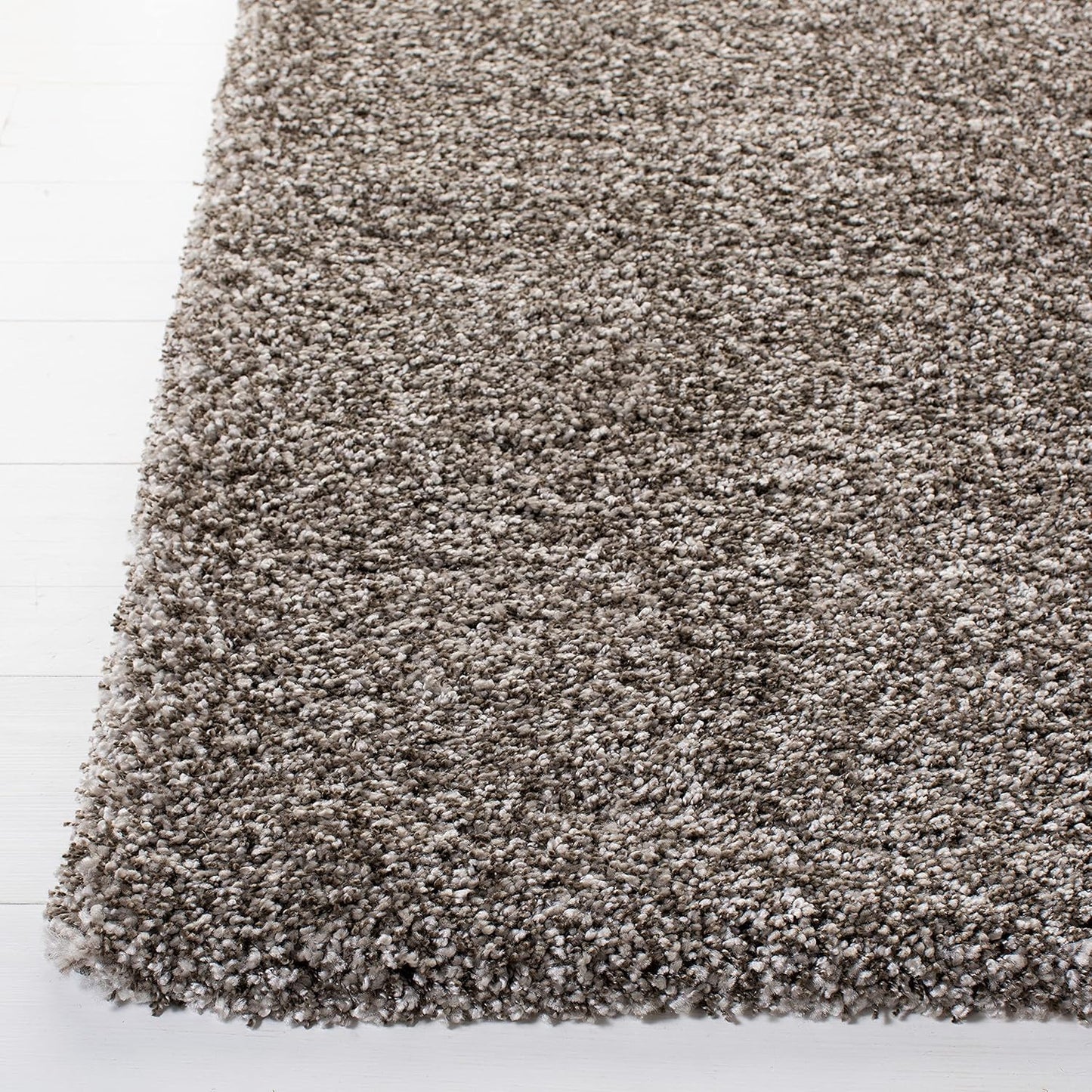 Milan Shag Collection Accent Rug - 4' X 6', Grey, Solid Design, Non-Shedding & Easy Care, 2-Inch Thick Ideal for High Traffic Areas in Entryway, Living Room, Bedroom (SG180-8080)