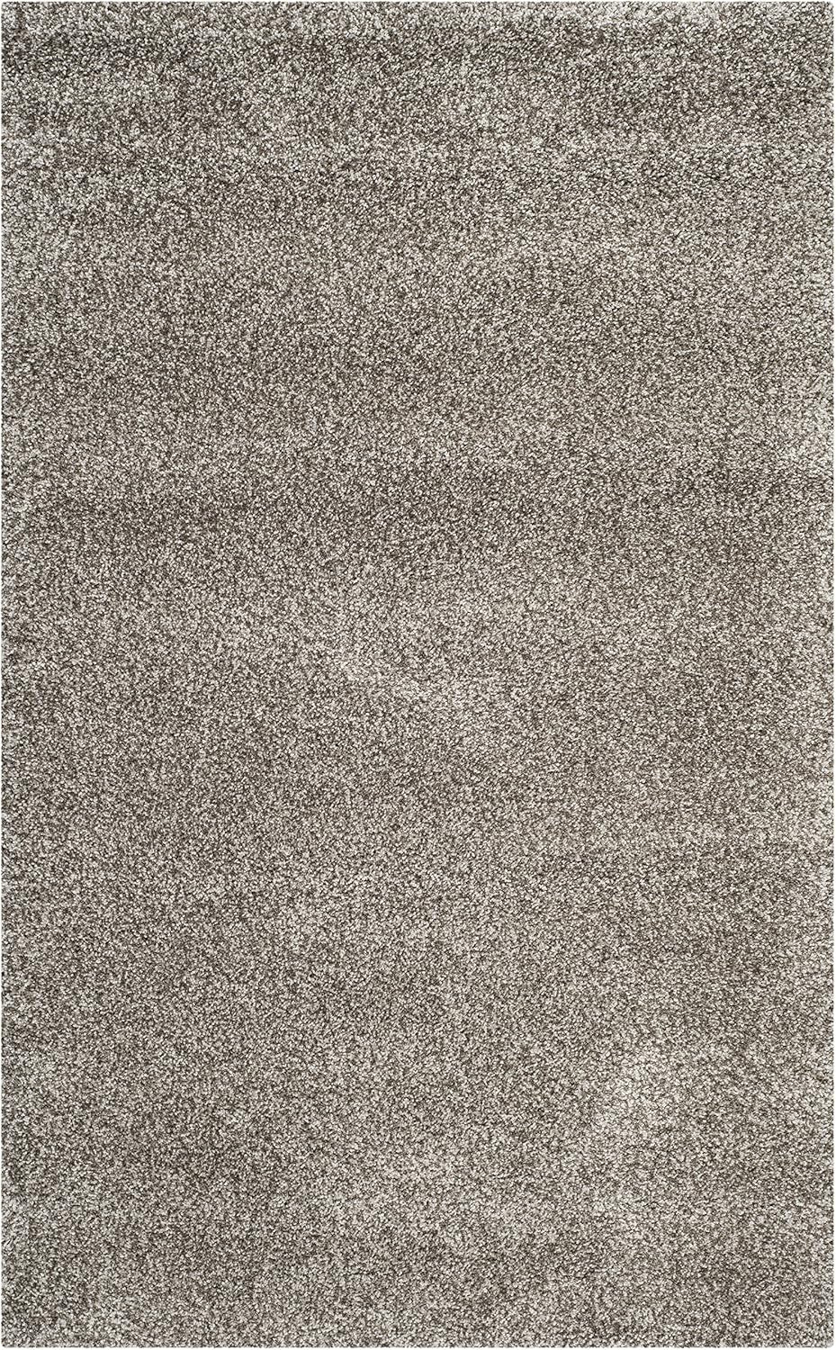 Milan Shag Collection Accent Rug - 4' X 6', Grey, Solid Design, Non-Shedding & Easy Care, 2-Inch Thick Ideal for High Traffic Areas in Entryway, Living Room, Bedroom (SG180-8080)