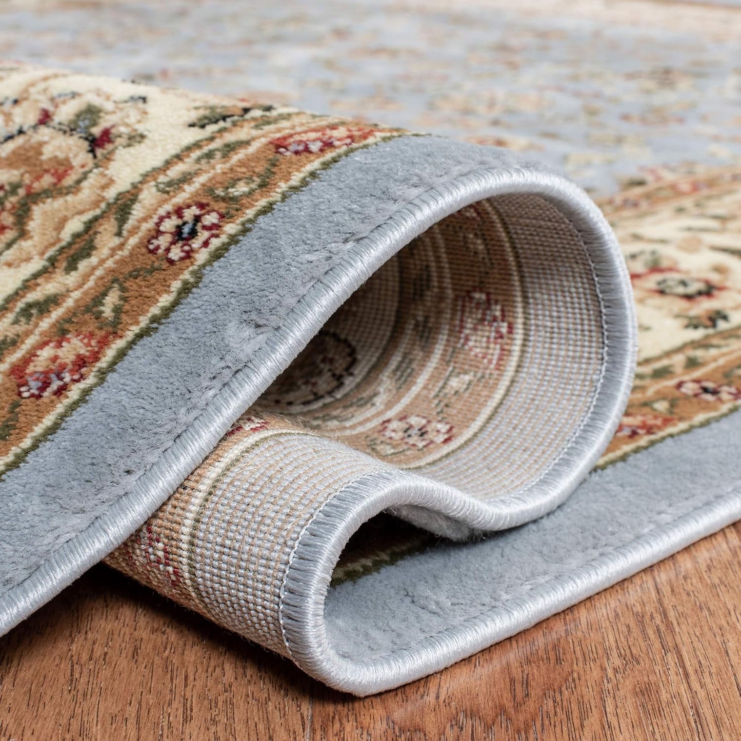 Lyndhurst Collection Accent Rug - 3'3" X 5'3", Light Blue & Ivory, Oriental Design, Non-Shedding & Easy Care, Ideal for High Traffic Areas in Entryway, Living Room, Bedroom (LNH312B)