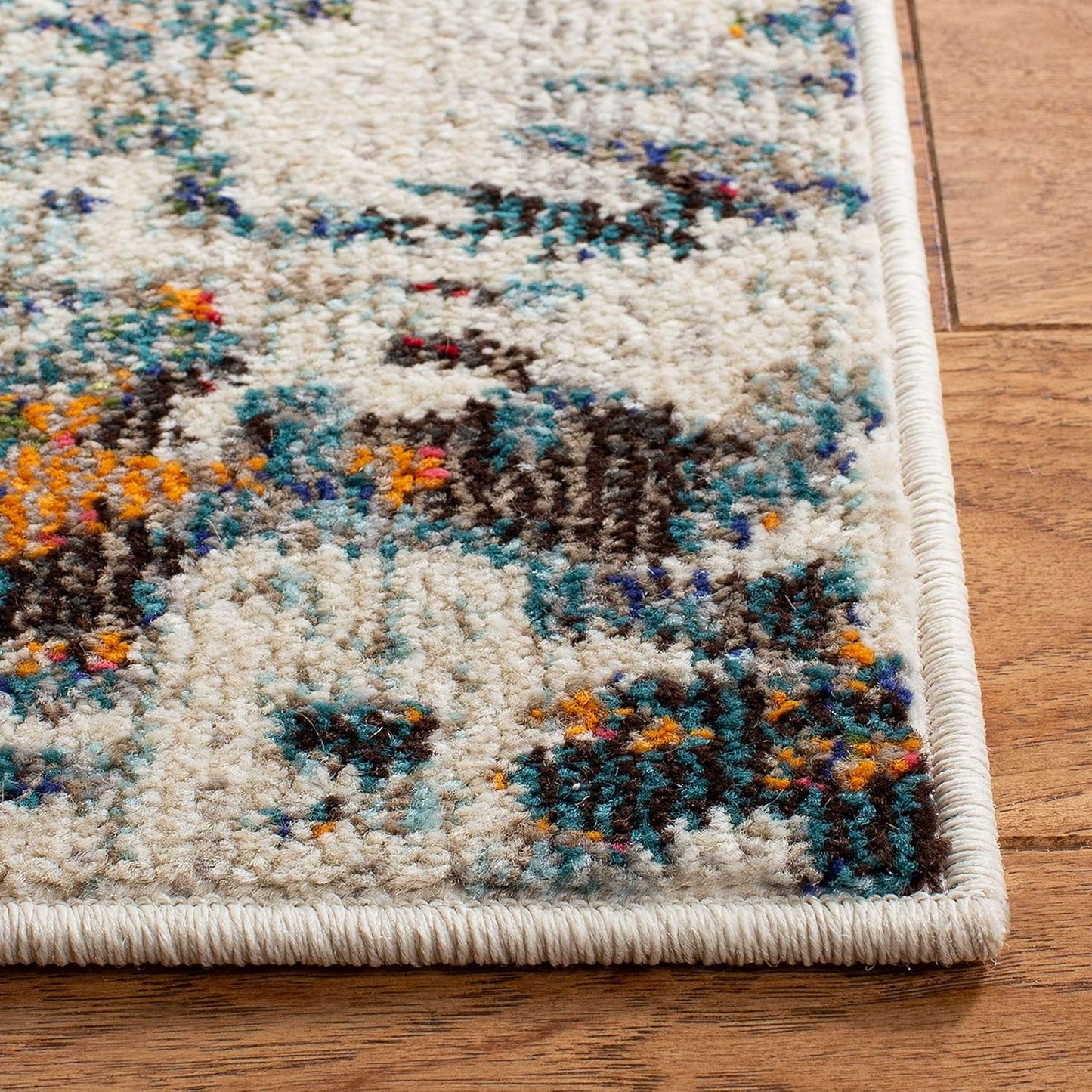 Madison Collection Accent Rug - 3' X 5', Grey & Blue, Modern Abstract Design, Non-Shedding & Easy Care, Ideal for High Traffic Areas in Entryway, Living Room, Bedroom (MAD471F)