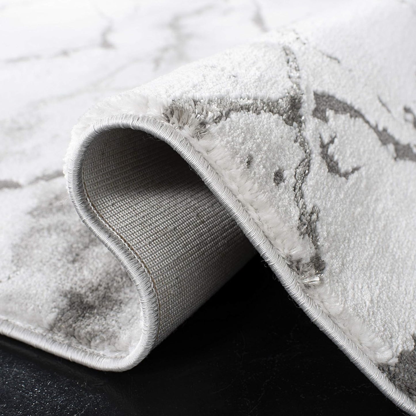 Craft Collection Area Rug - 5'3" X 7'6", Grey & Silver, Modern Abstract Design, Non-Shedding & Easy Care, Ideal for High Traffic Areas in Living Room, Bedroom (CFT877G)