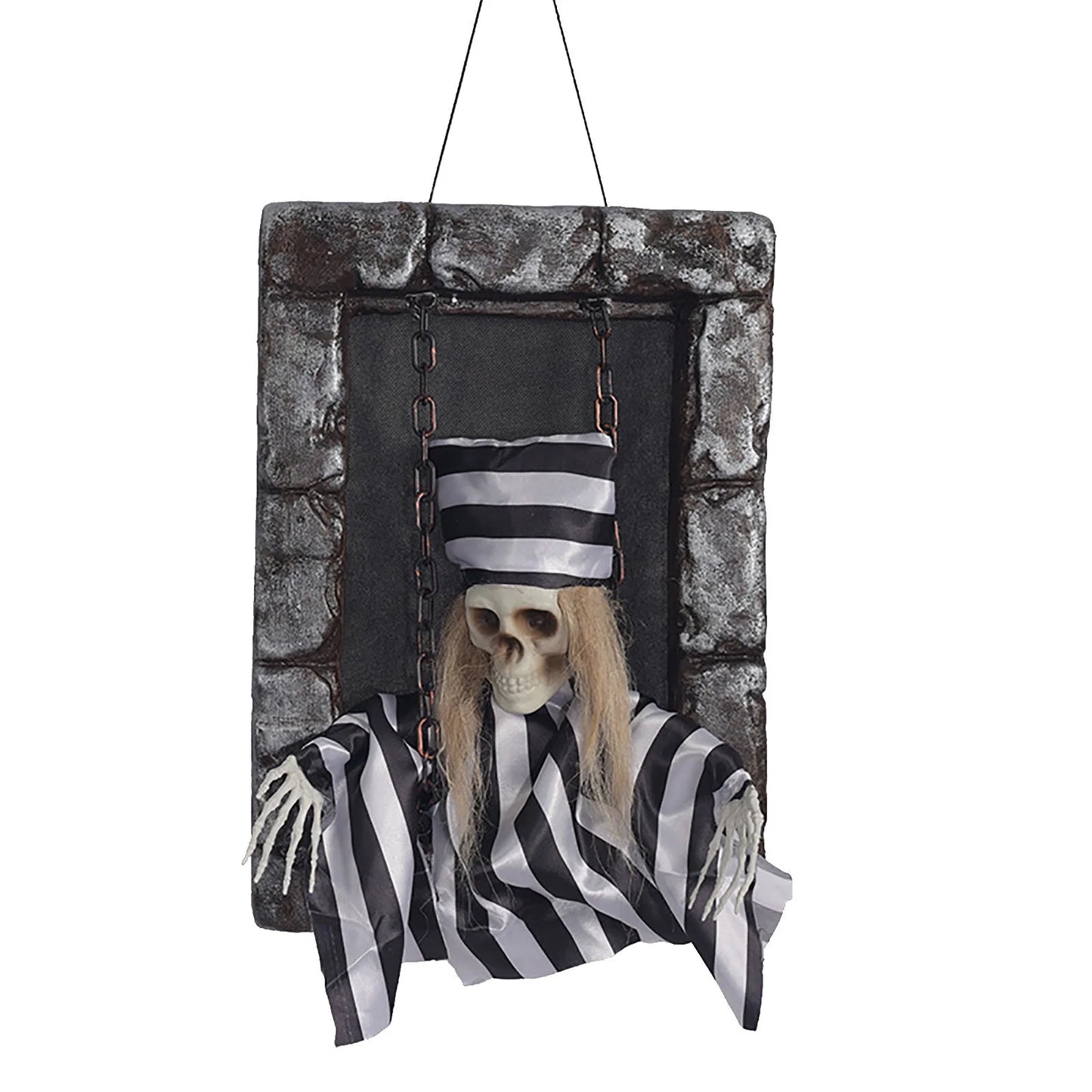 Halloween Ornaments Halloween Tombstone Decoration - Motion-Activated Glowing Screaming Hanging Ornament for Spooky Decorations Creepy Props