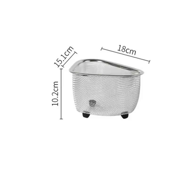 Stainless Steel Kitchen Sink Filter Swan Drain Basket Garbage Filter Shelf Anti-Slip Strainer Multifunctional Drainage Basket