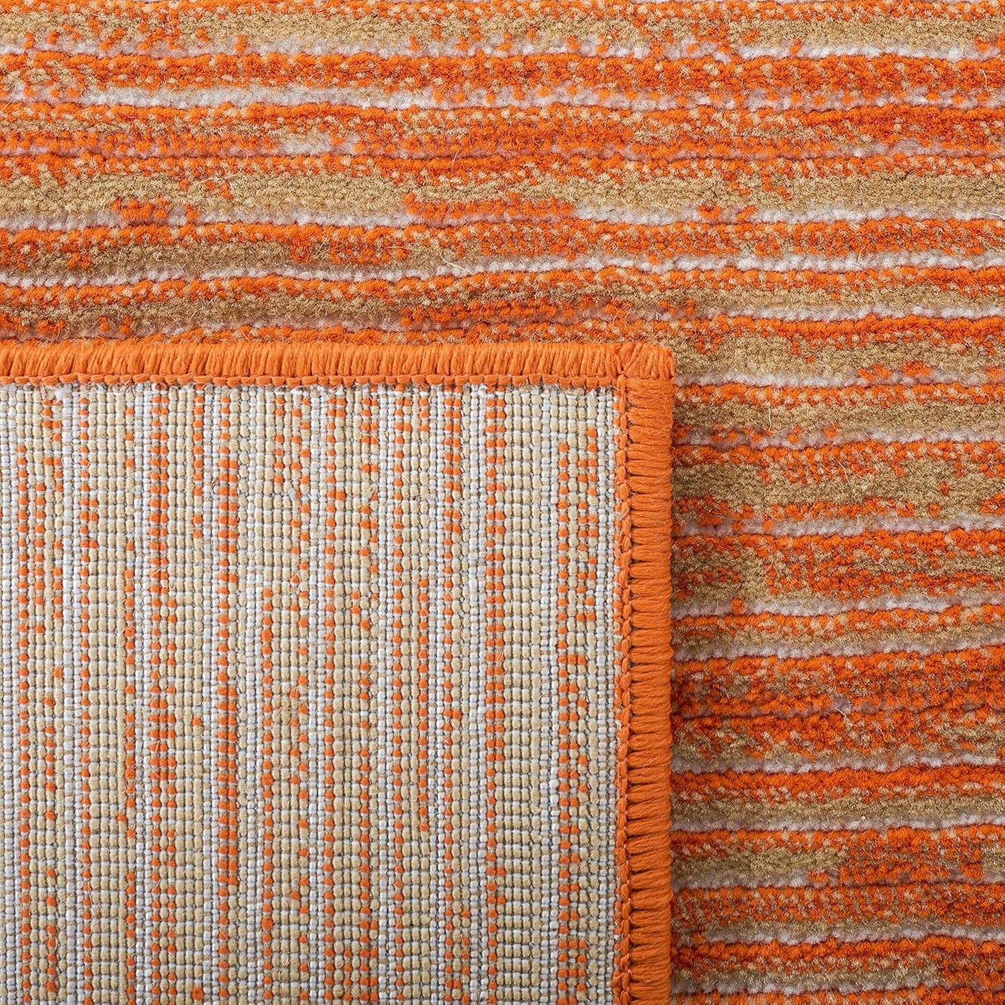 Vision Collection Accent Rug - 4' X 6', Orange, Modern Ombre Tonal Chic Design, Non-Shedding & Easy Care, Ideal for High Traffic Areas in Entryway, Living Room, Bedroom (VSN606P)