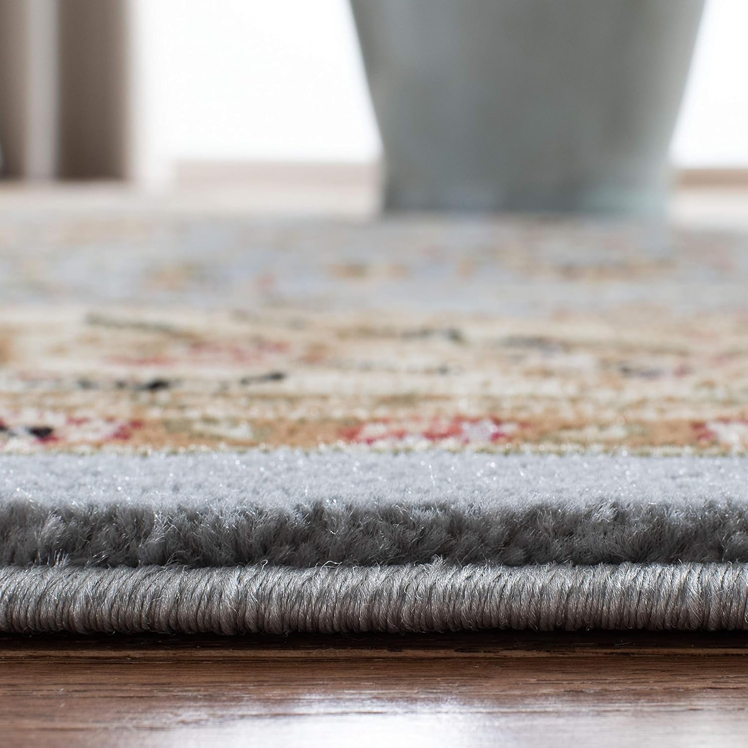 Lyndhurst Collection Runner Rug - 2'3" X 12', Light Blue & Ivory, Traditional Oriental Design, Non-Shedding & Easy Care, Ideal for High Traffic Areas in Living Room, Bedroom (LNH312B)