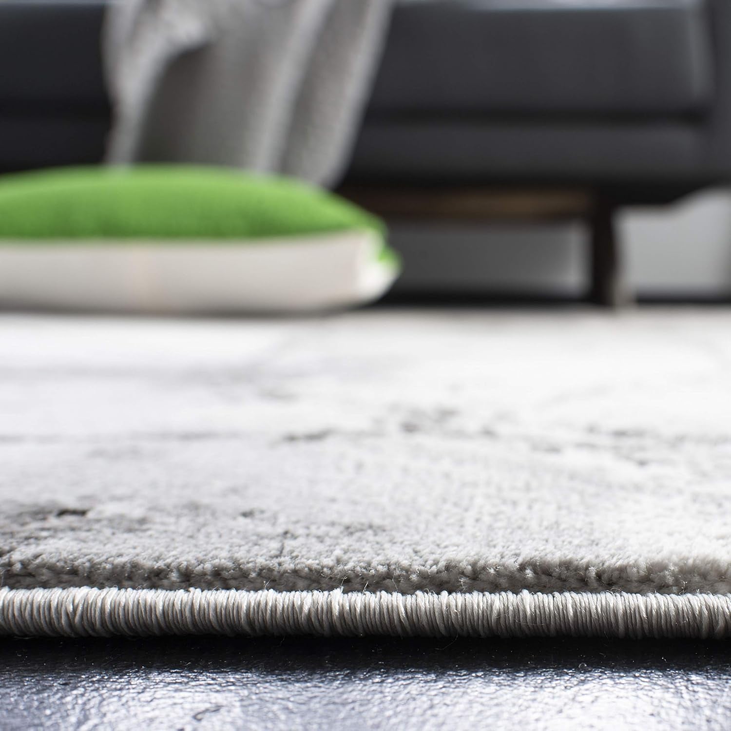 Craft Collection Area Rug - 5'3" X 7'6", Grey & Silver, Modern Abstract Design, Non-Shedding & Easy Care, Ideal for High Traffic Areas in Living Room, Bedroom (CFT877G)