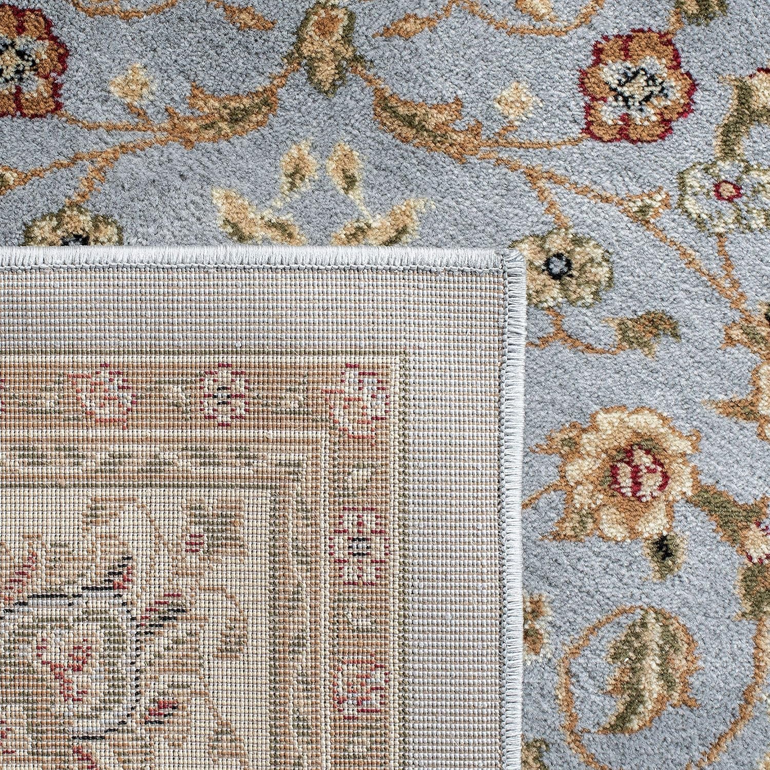 Lyndhurst Collection Runner Rug - 2'3" X 12', Light Blue & Ivory, Traditional Oriental Design, Non-Shedding & Easy Care, Ideal for High Traffic Areas in Living Room, Bedroom (LNH312B)
