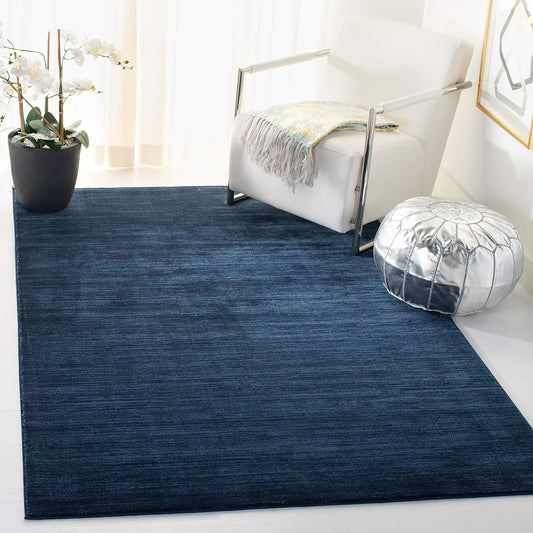 Vision Collection Area Rug - 5'1" X 7'6", Navy, Modern Ombre Tonal Chic Design, Non-Shedding & Easy Care, Ideal for High Traffic Areas in Living Room, Bedroom (VSN606N)