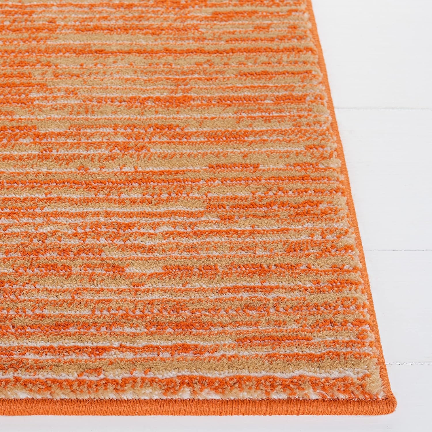 Vision Collection Accent Rug - 4' X 6', Orange, Modern Ombre Tonal Chic Design, Non-Shedding & Easy Care, Ideal for High Traffic Areas in Entryway, Living Room, Bedroom (VSN606P)