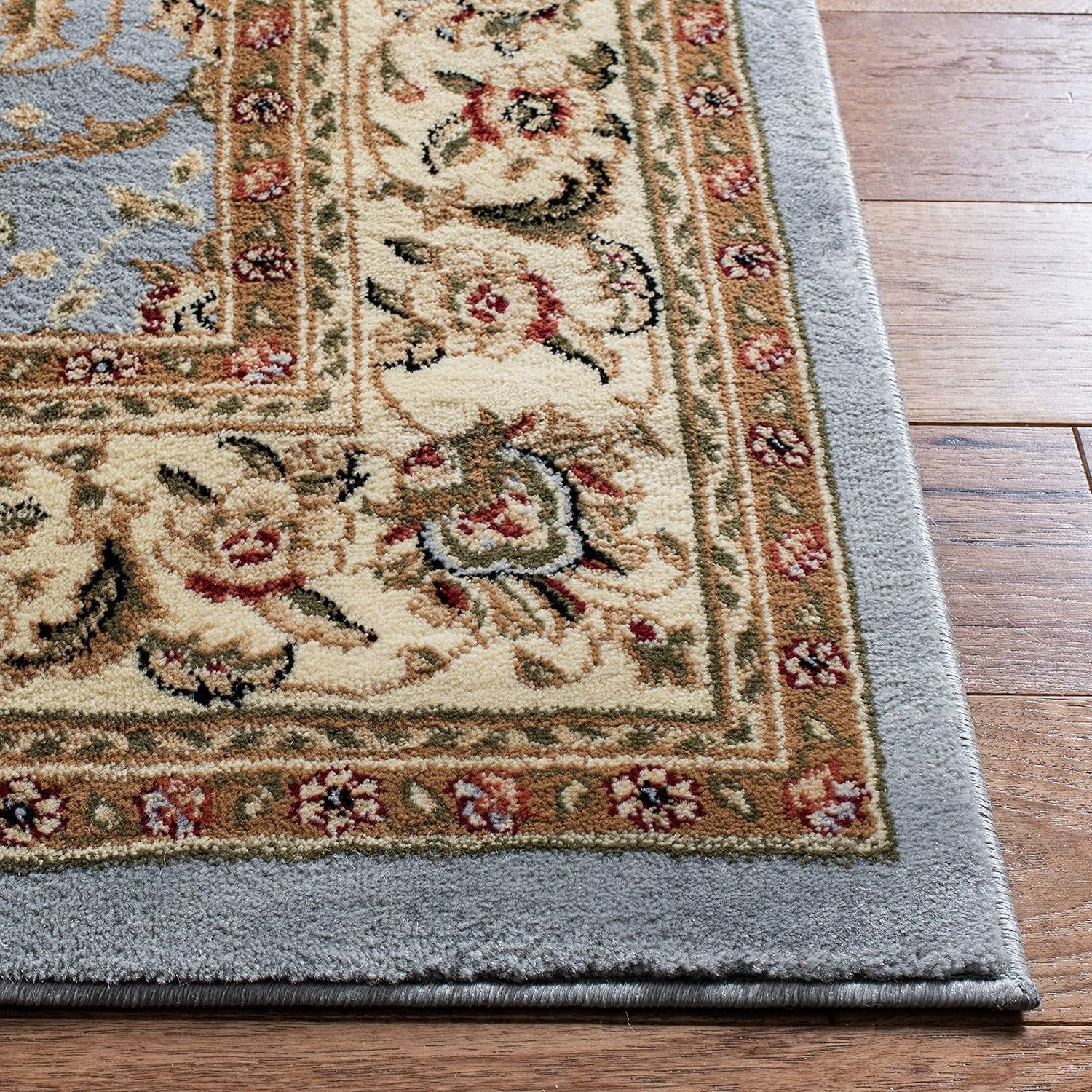 Lyndhurst Collection Runner Rug - 2'3" X 12', Light Blue & Ivory, Traditional Oriental Design, Non-Shedding & Easy Care, Ideal for High Traffic Areas in Living Room, Bedroom (LNH312B)