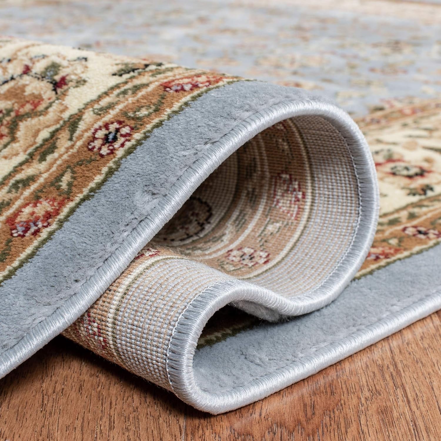 Lyndhurst Collection Accent Rug - 3'3" X 5'3", Light Blue & Ivory, Oriental Design, Non-Shedding & Easy Care, Ideal for High Traffic Areas in Entryway, Living Room, Bedroom (LNH312B)