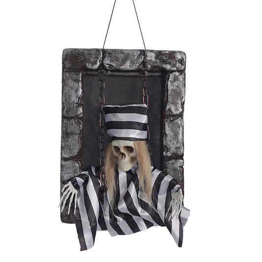 Halloween Ornaments Halloween Tombstone Decoration - Motion-Activated Glowing Screaming Hanging Ornament for Spooky Decorations Creepy Props